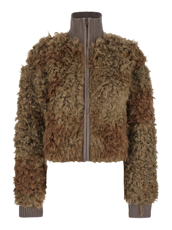 Fake Shearling High-neck Jacket