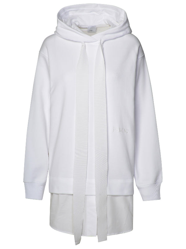 Layered Drawstring Hood