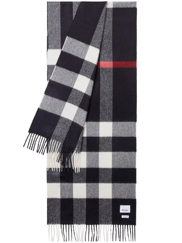 Check Pattern Cashmere Scarf