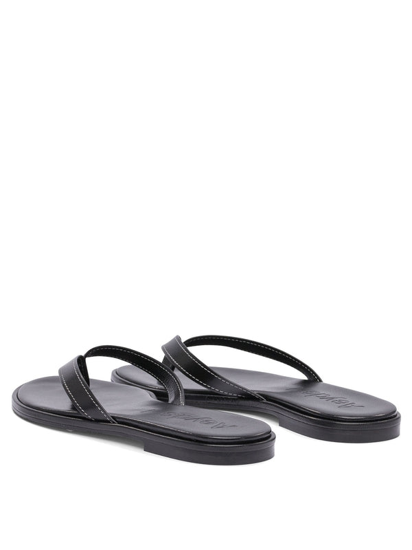 Aeyde Black Flip Flops