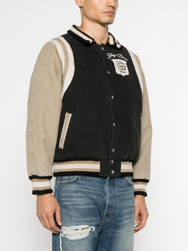 Wash canvas varsity jacket