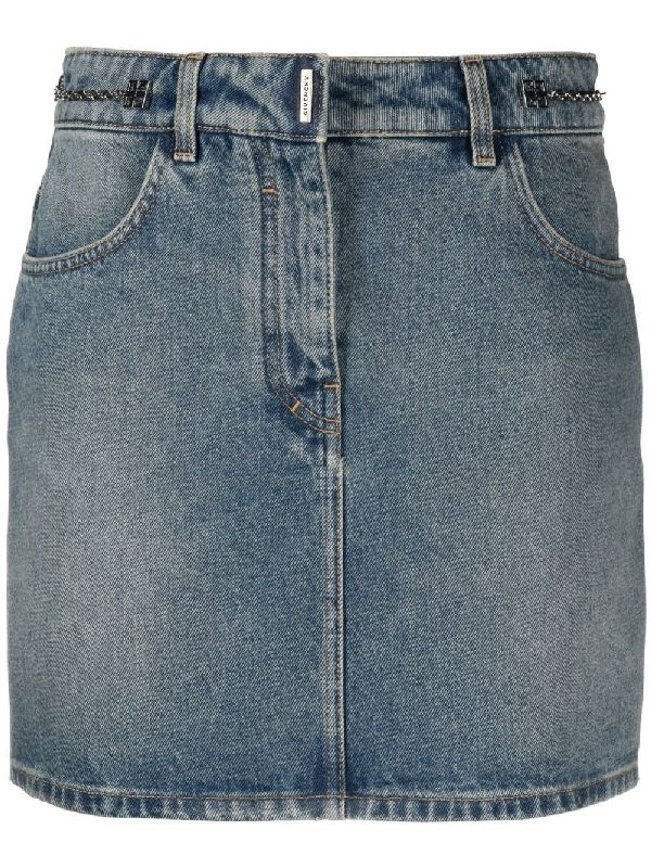 4G Chain Denim
  Skirt