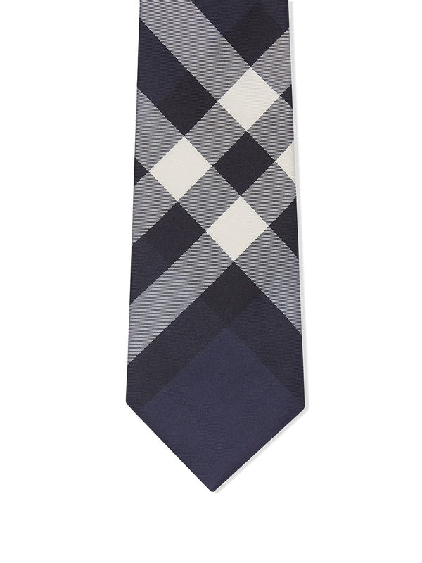 Check Pattern Silk Necktie