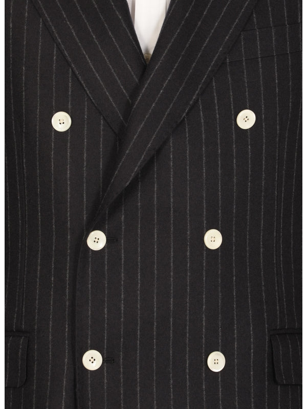 Pinstripe Wool Cashmere Setup Suit