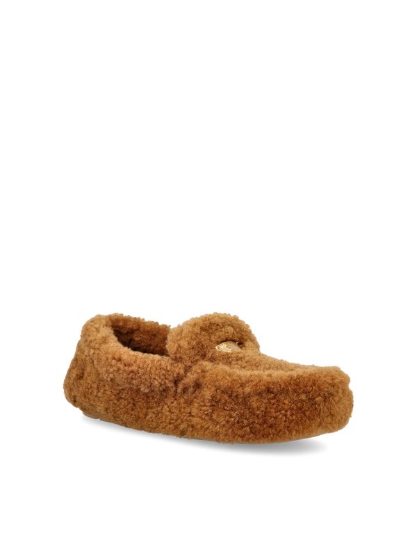 Triangle Logo Shearling Loafers