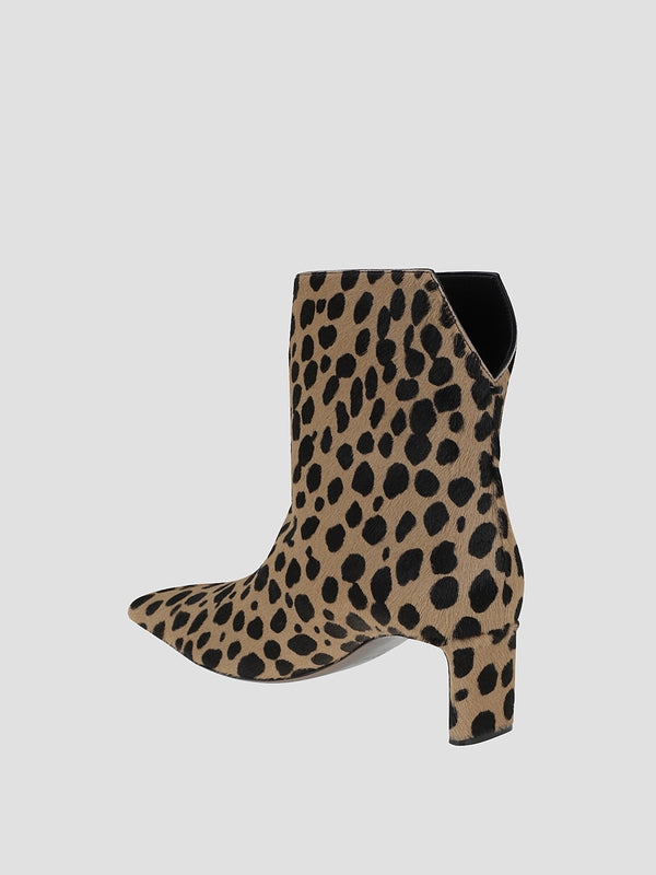 Khaite Leopard Ankle Boots