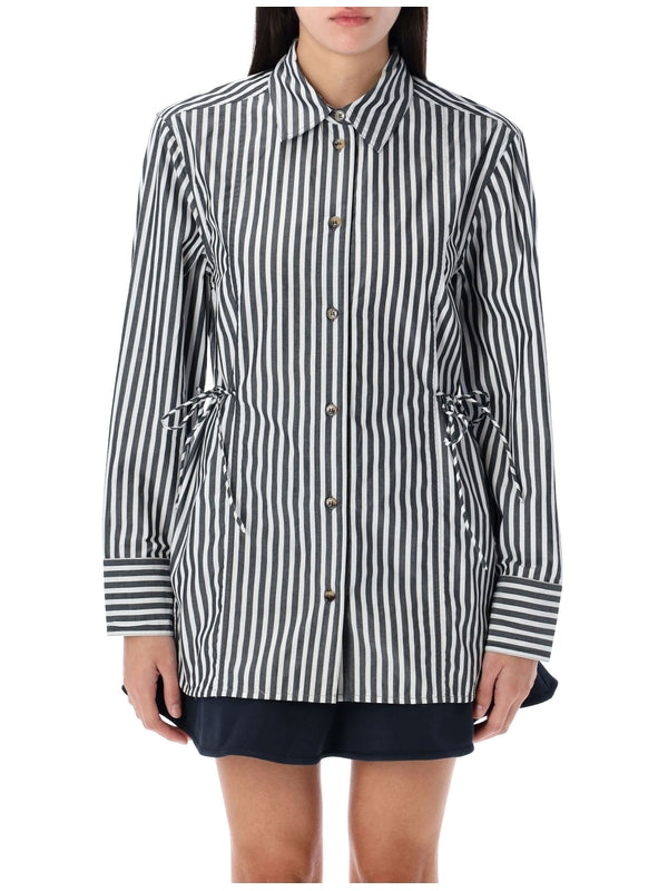 Stripe Drawstring Shirt