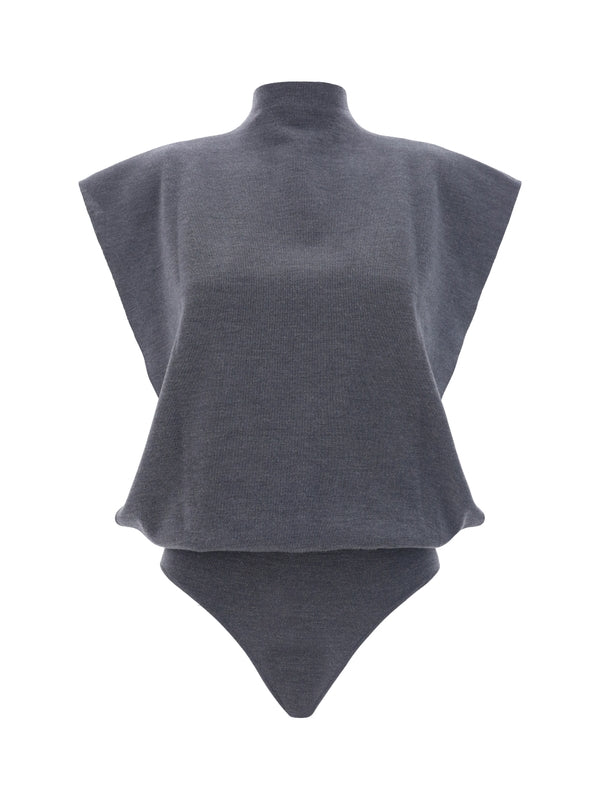 High Neck Knit Bodysuit