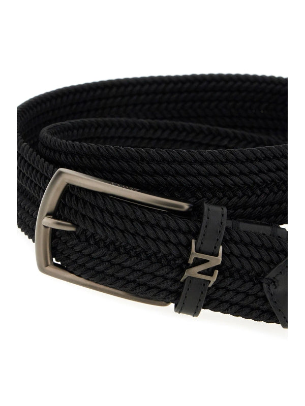 Z Zegna Black Other Fabric Belts