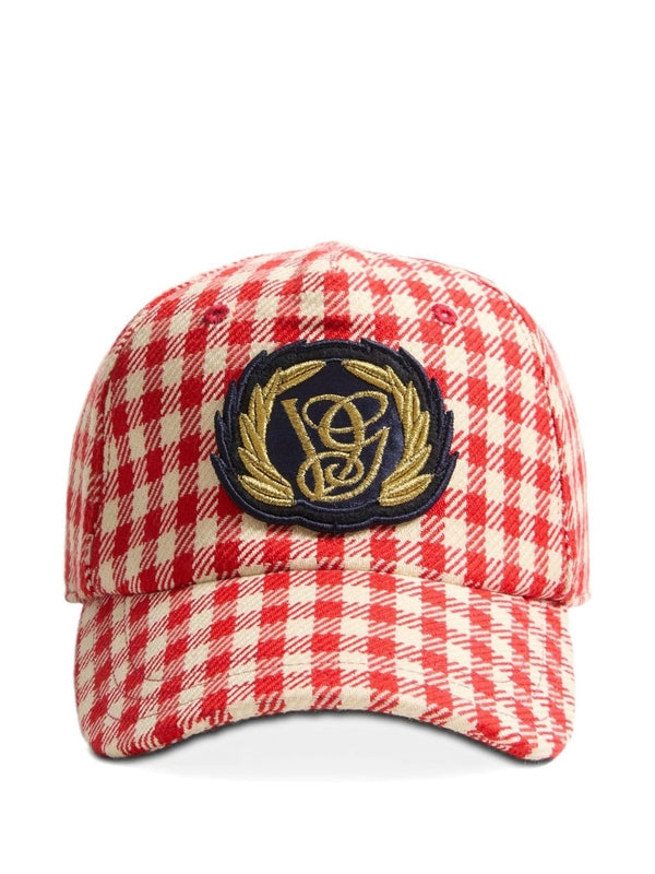 Valentino Red Checked Cap
