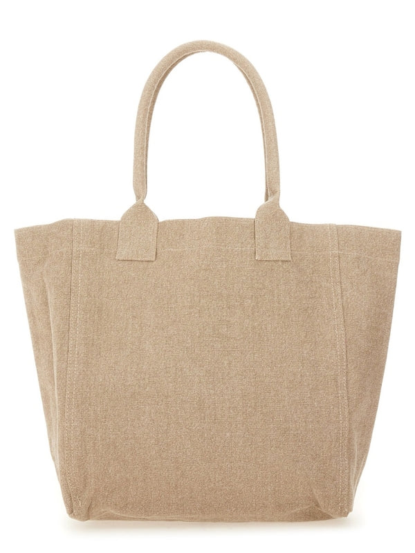 YENKY Logo Embroidered Cotton Tote Bag