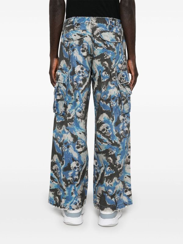 Skull Printed Cargo Pants