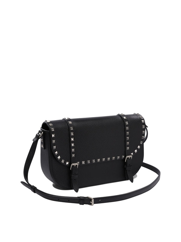 Rockstud Leather Messenger Crossbody Bag