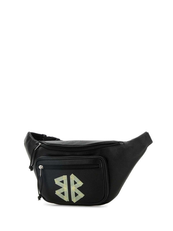 Explorer Tape Type Logo Leather Belt Bag