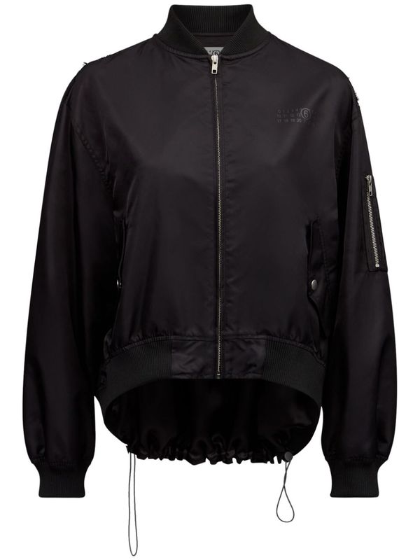 Back Stitch Nylon Bomber Jacket