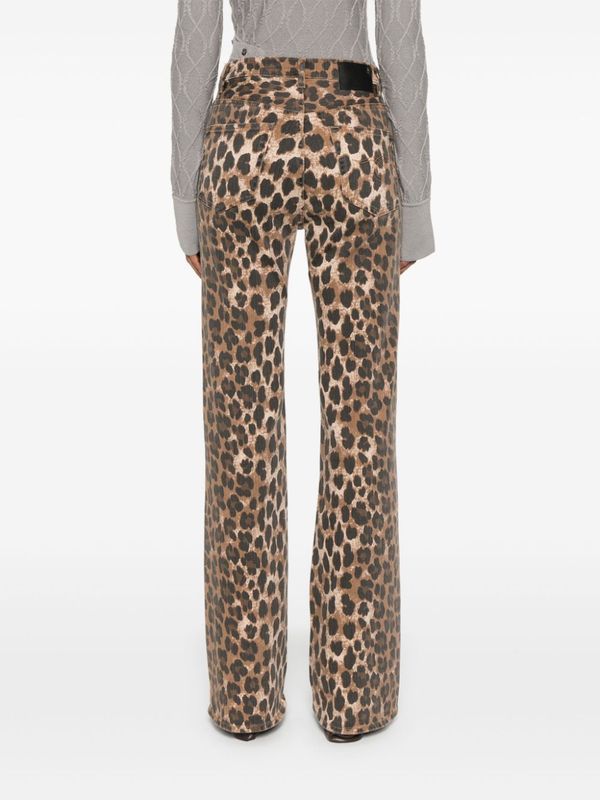 Jane Leopard Printing Denim
  Pants