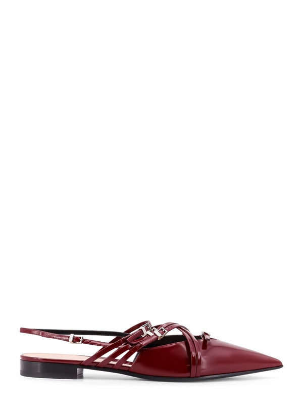 Buckle Strap Slingback Flat Shoes