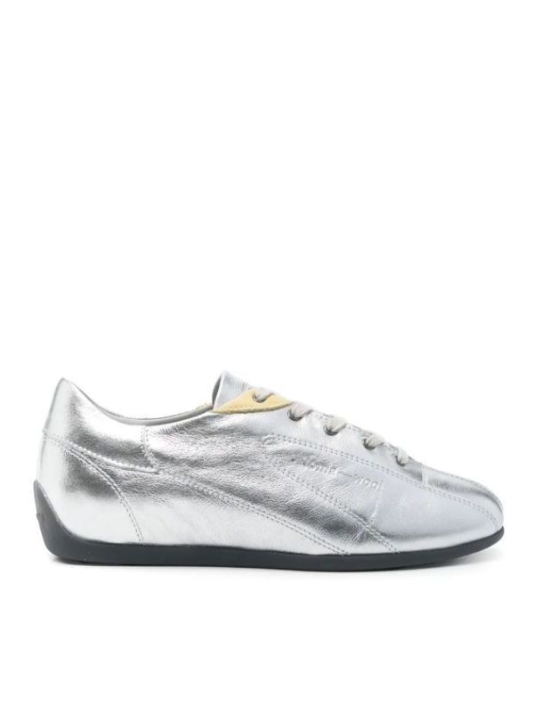 Miles Metallic Leather Low-Top Sneakers