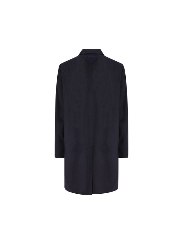 Virgin Wool Single Breasted Coat