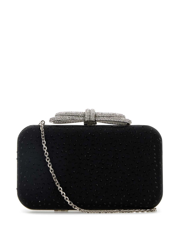 Crystal Bow Chain Clutch Bag