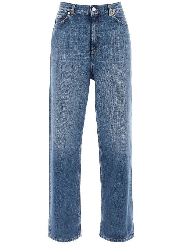 Wide Wash Denim Pants - Jente