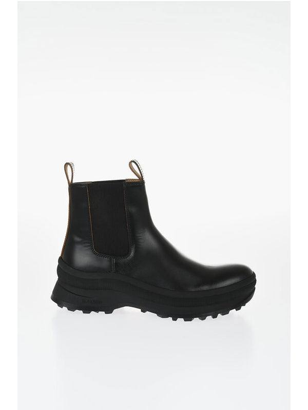 Black Leather Chelsea Boots