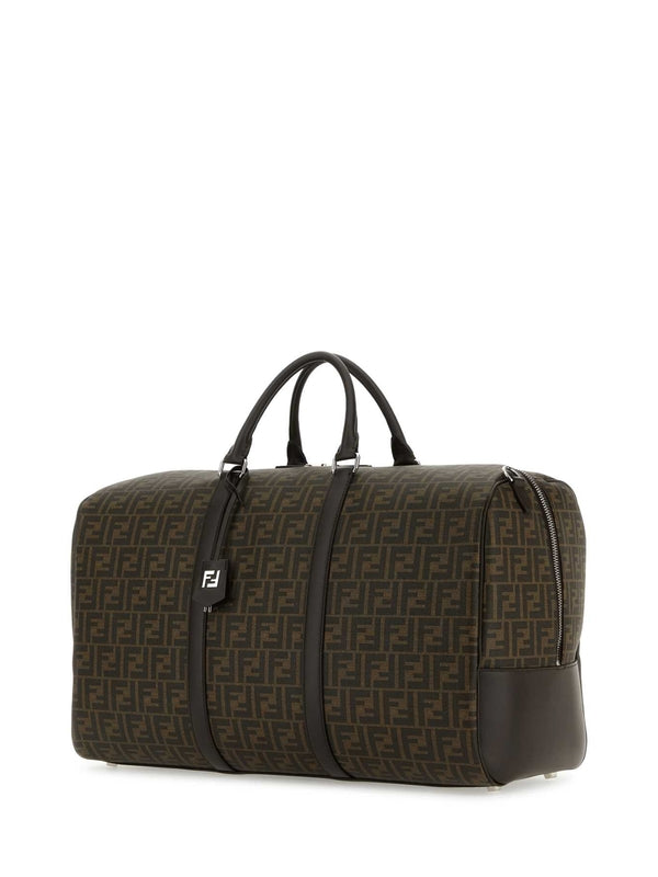 Fendi Ff Large Brown Boston Bags