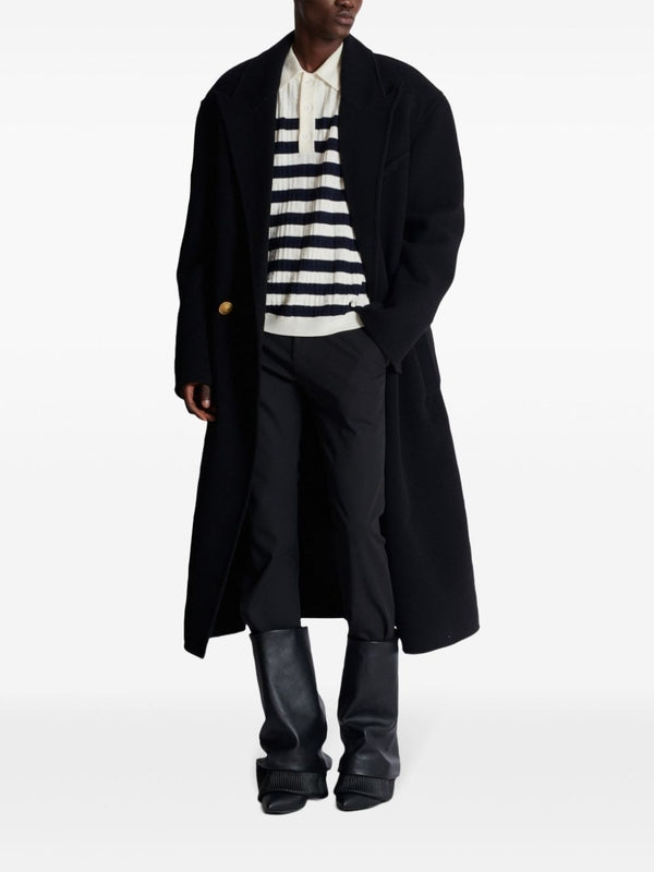 Stripe Wool Polo Shirt