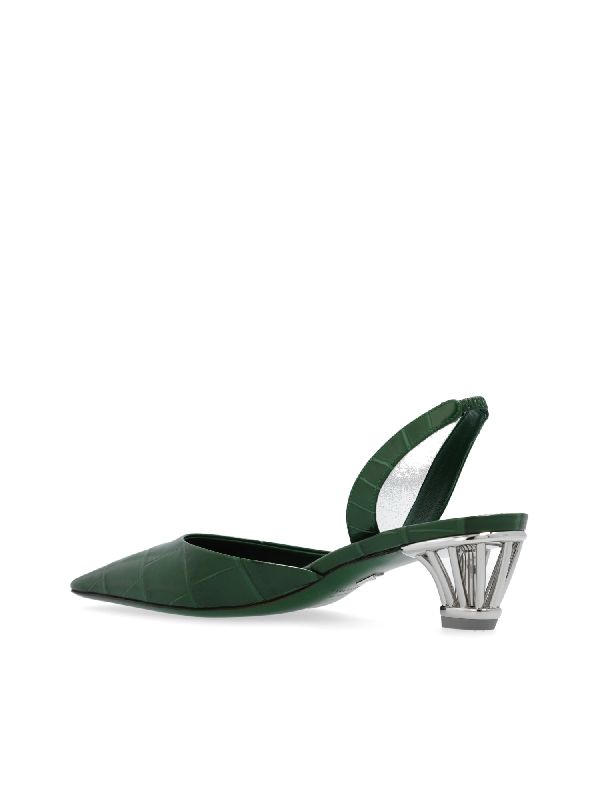 Cage Heel
  Leather Slingback Heel