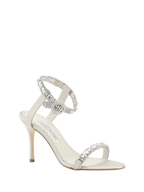 Asasan Crystal Anklet Sandal
  Heel