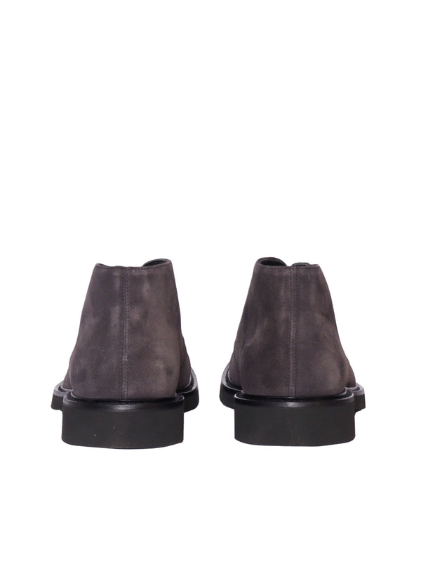 Doucal'S Grey Lace-Up Boots