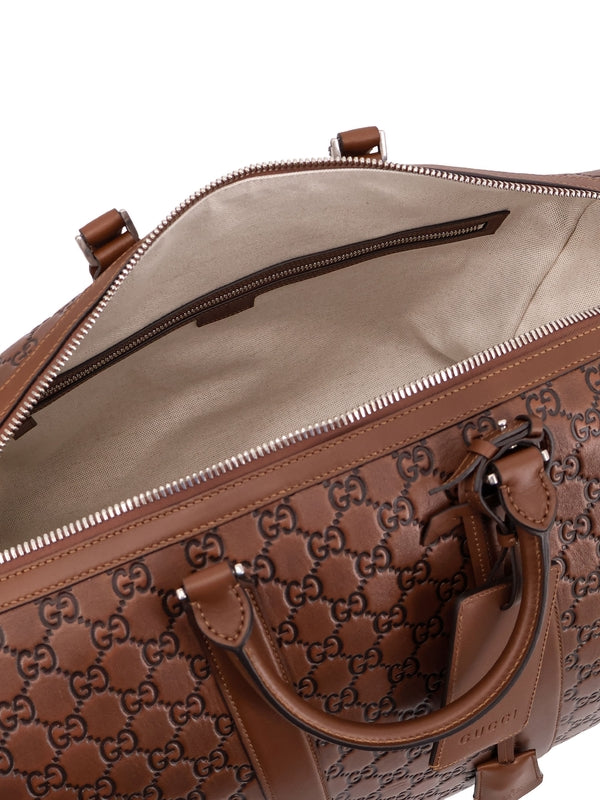Gucci Brown Boston Bags