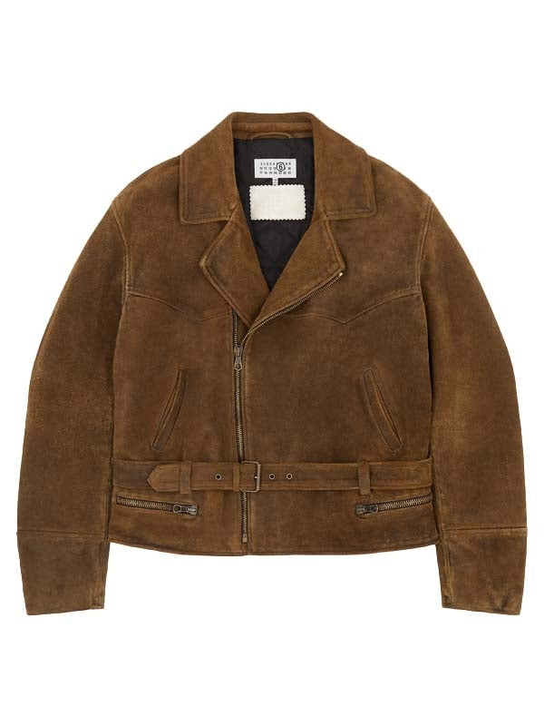 Brown Suede Biker Jacket