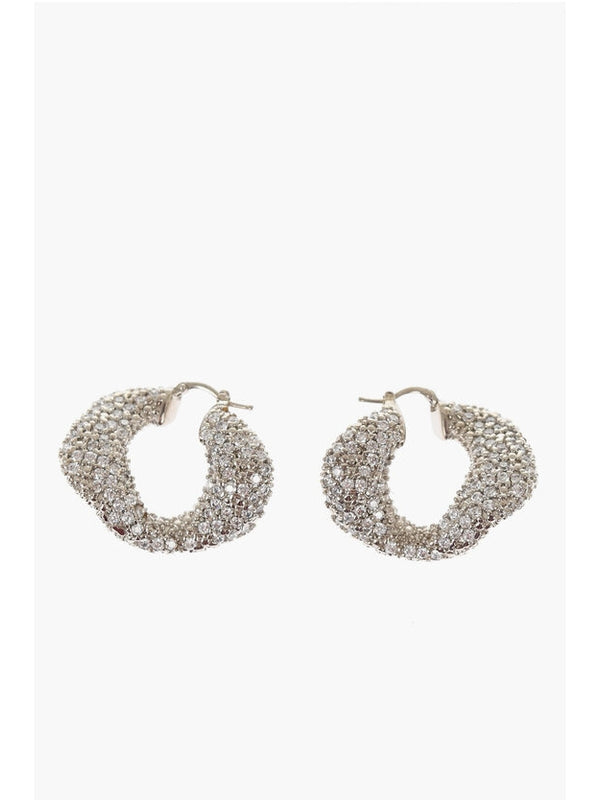 Rhinestone Silver Earrings