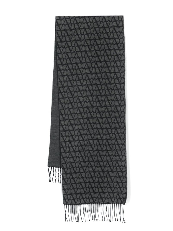 Allover Logo Pattern Wool Muffler