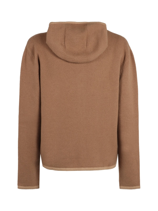 Cashmere Knit Hoodie Zip-Up