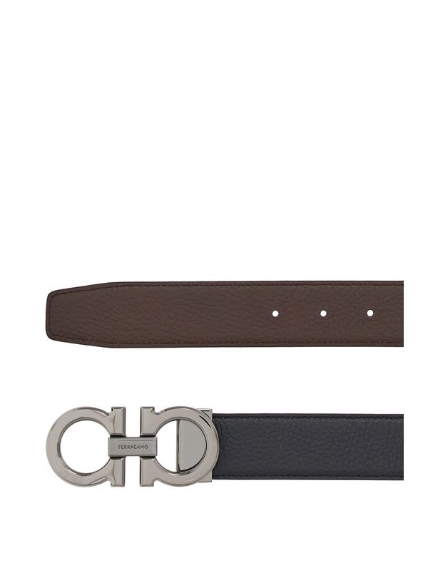 Gancini Reversible Leather Belt