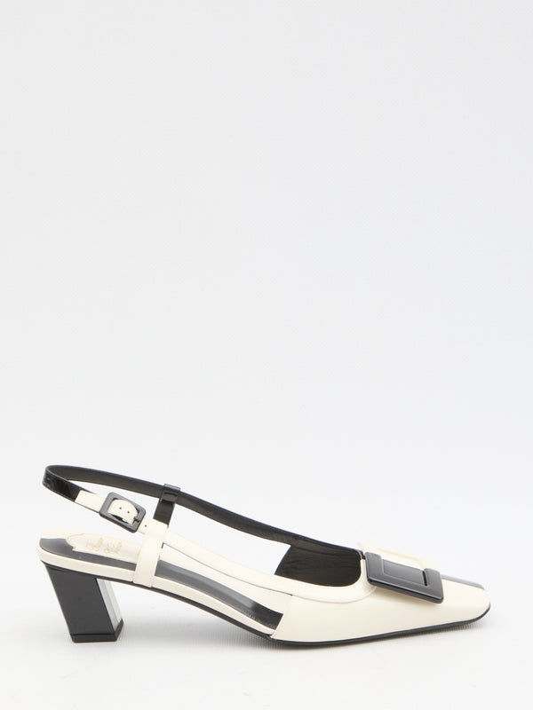 Belle Vivier Leather Slingback Heels - Jente