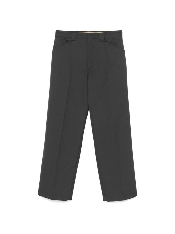 Straight Cotton Wool Pants