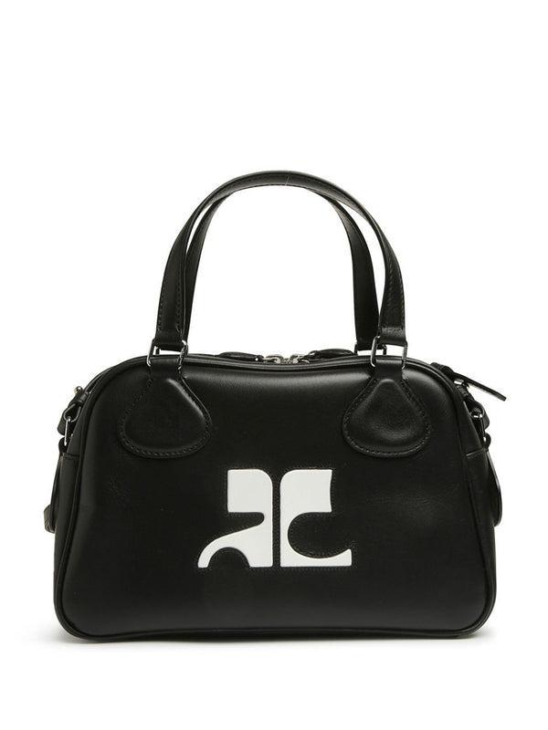 Ac Logo Leather Tote Bag