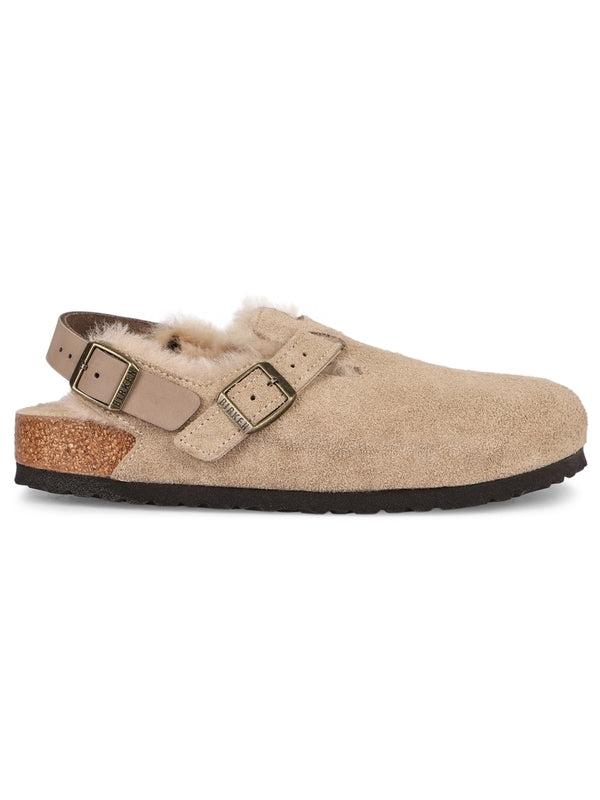 Tokio Shearling Suede Sandals