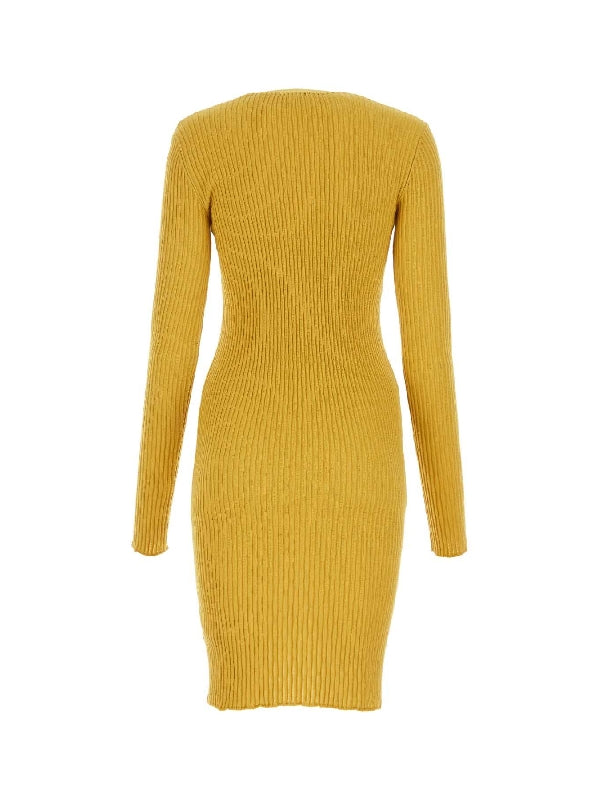 Wool Blend Ribbed Dress