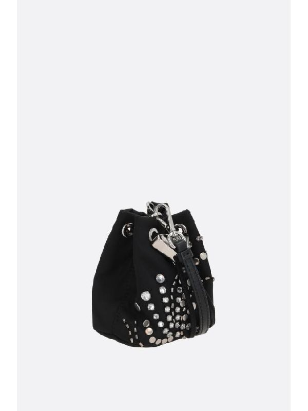 Triangle Logo Rhinestone Micro Bag