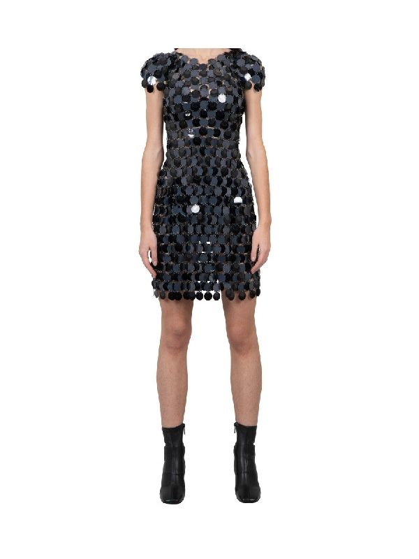 Allover Sequin Disc Dress