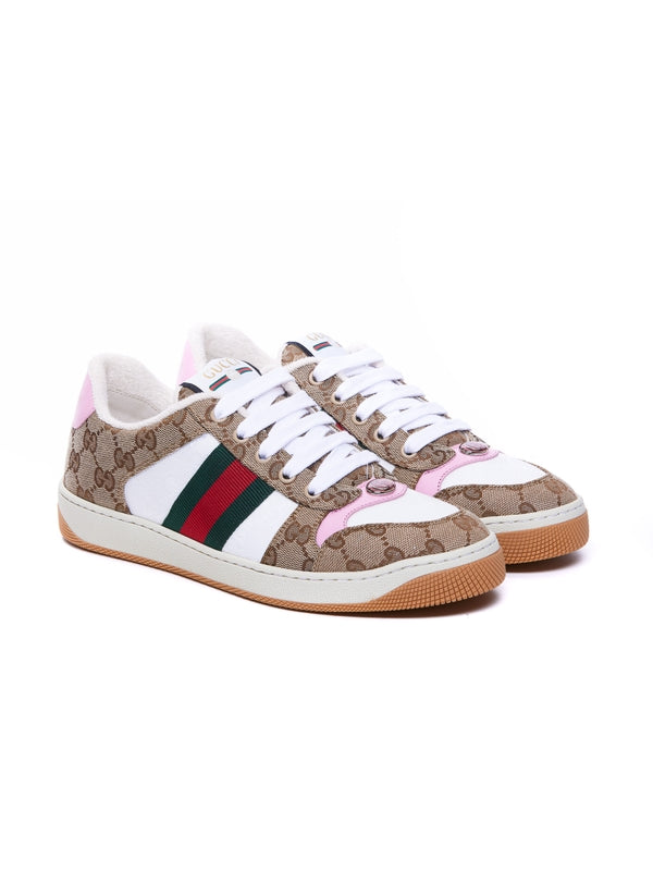 Screener GG Logo Pattern Low-Top Sneakers