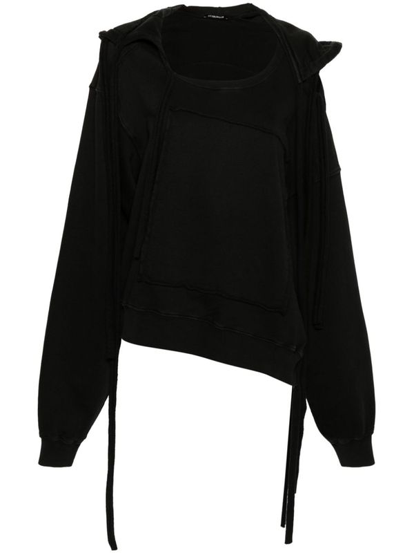 Cutout Cotton Hoodie