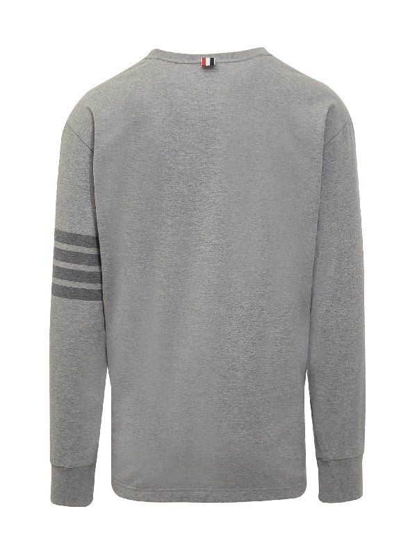 4-Bar Cotton Long Sleeve Top