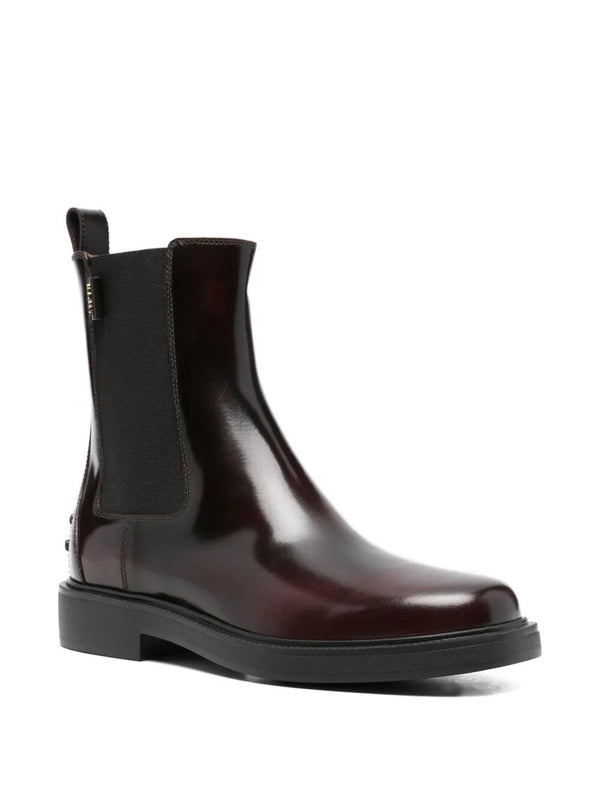 Tod'S Burgundy Chelsea Boots