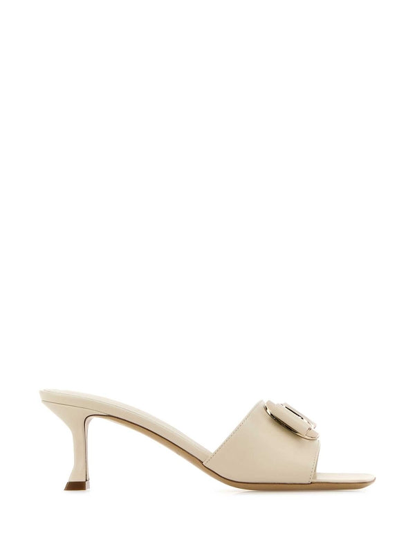 Vara Bow Leather Sandal Heelss