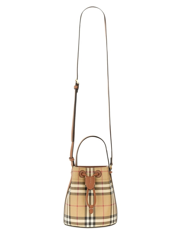 Check Pattern Bucket Bag